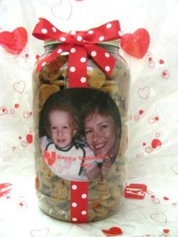 Sensational Nam's Bits Photo Jar (Chocolate Chip Cookies) (Valentine's Day) Jumbo Jar ($44.50 & Up)